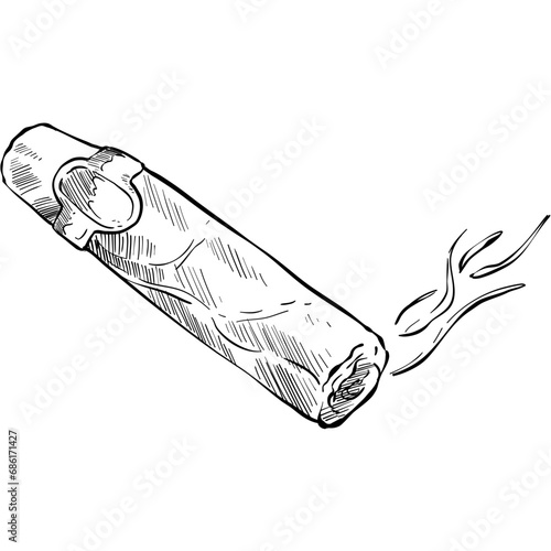 cigarette handdrawn illustration