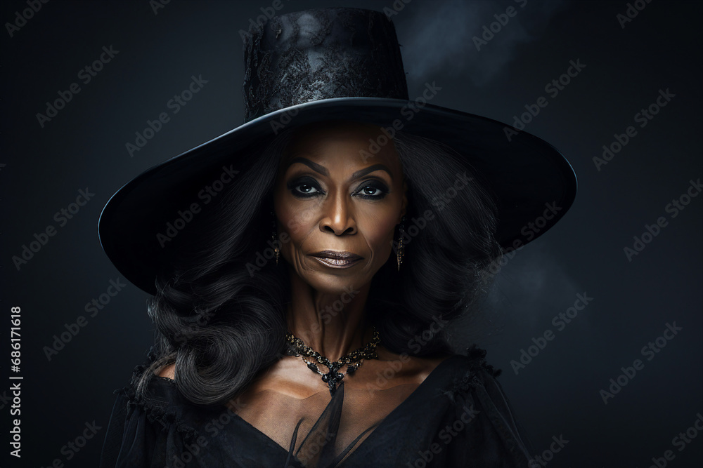 AI generated picture of beautiful fairytale personnage conjures on halloween night AI generated picture of beautiful fairytale personnage conjures on halloween night