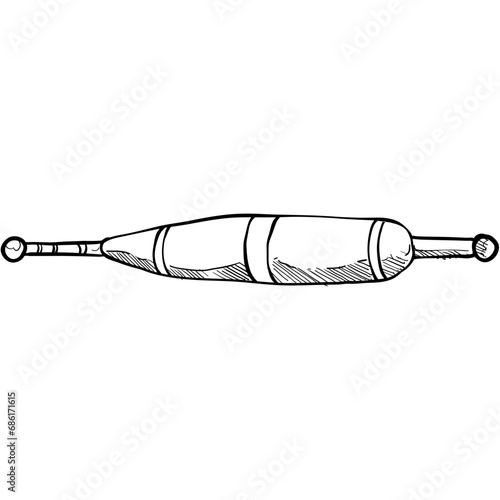 fishing float handdrawn illustration