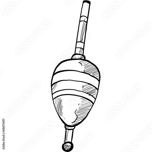 fishing float handdrawn illustration