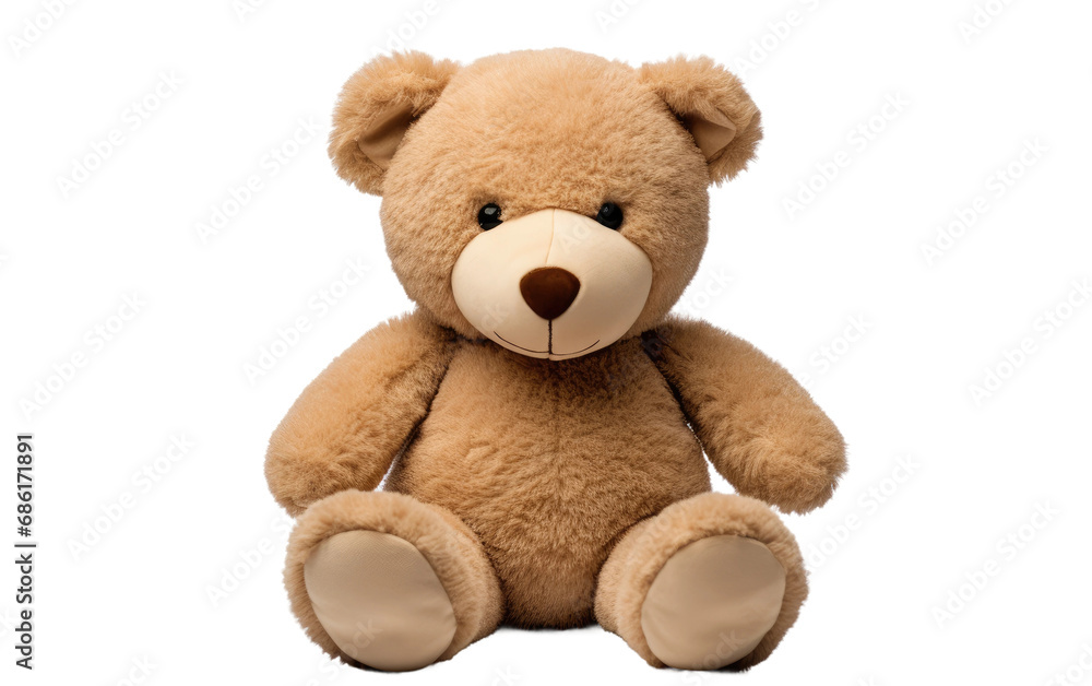 Teddy Bear Cuddles On Isolated Background