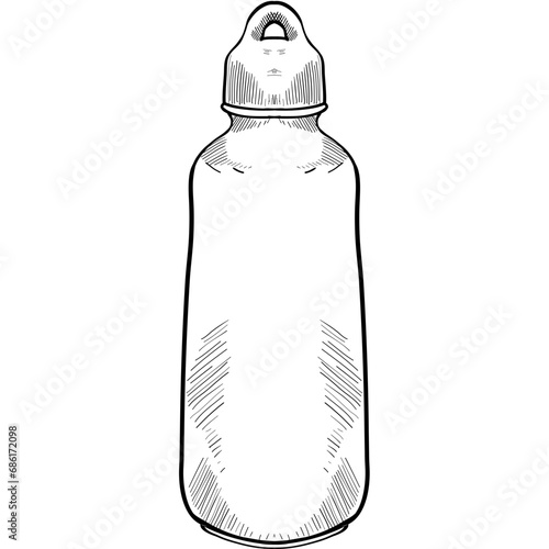 thermos bottle handdrawn illustration