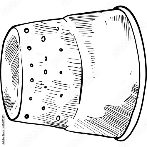 thimble handdrawn illustration