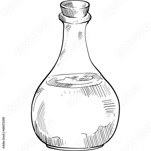 spa oil handdrawn illustration