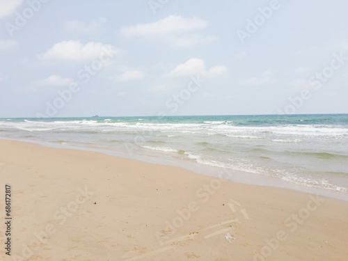 beautiful beach with tropical sea and white sand