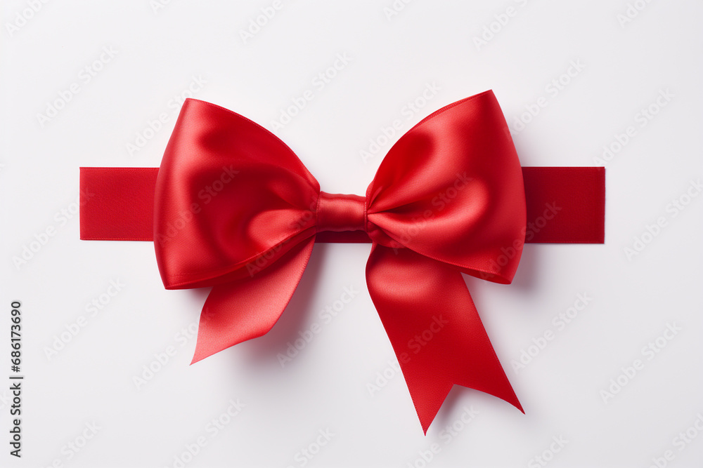 Isolated Red ribbon on white background Isolated Red ribbon on white background