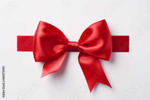 Isolated Red ribbon on white background