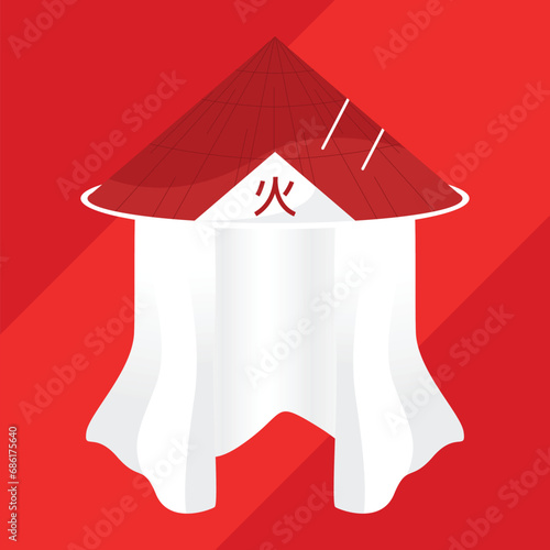 Cuadro en lienzo anime hokage vector hat