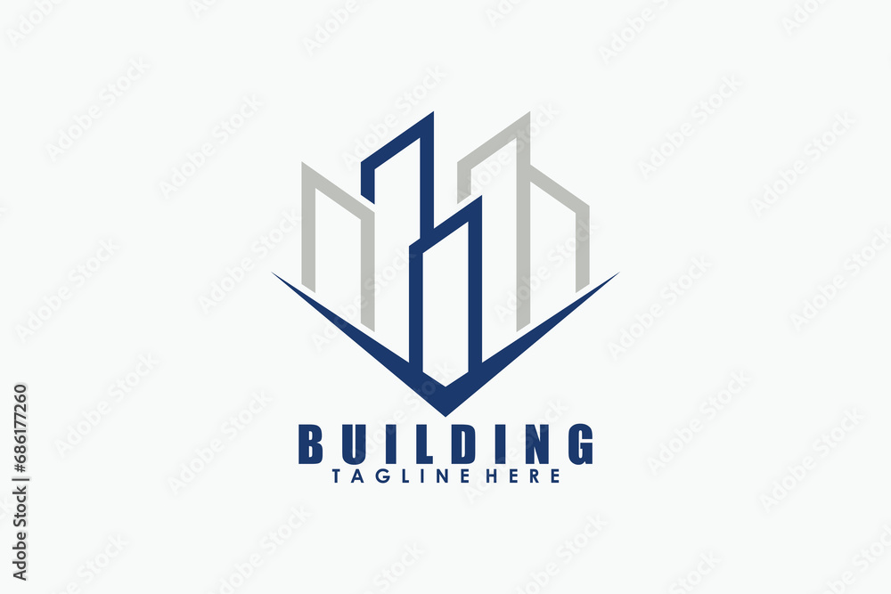 building logo design with creative concept building logo design with creative concept
