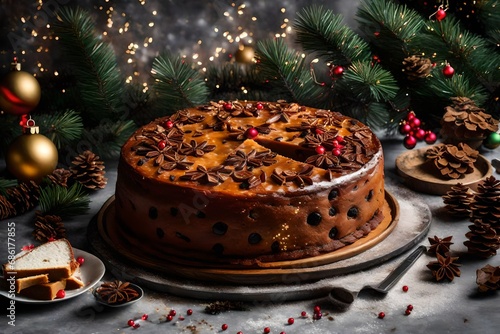 Each slice tells a story of tradition and sweetness, making the Christmas cake a cherished part of festive feasting.