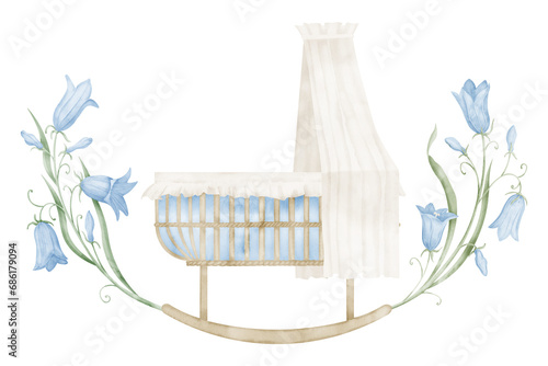 Photography Cradle watercolor illustration