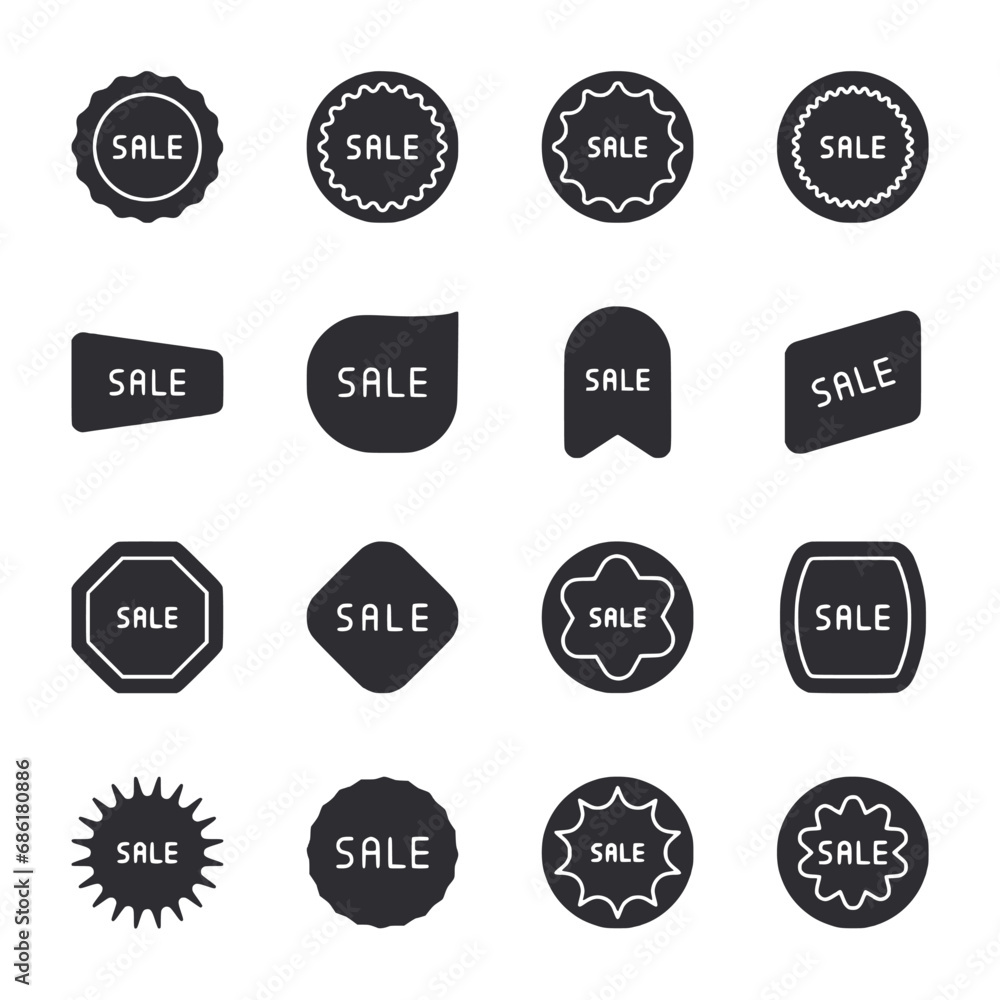 Set of icon sale badge
