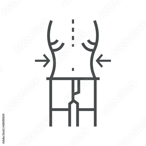 anorexia icon of man weight loss