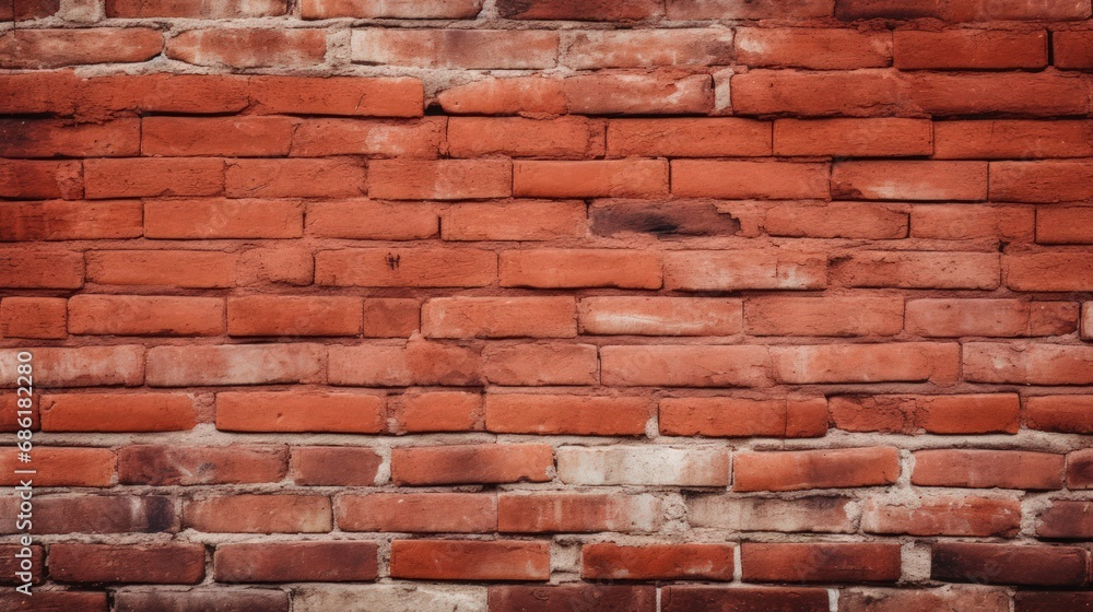 Fototapeta premium Close-up texture of the old red brick wall.