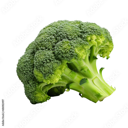 Broccoli isolated on transparent background. AI generated.