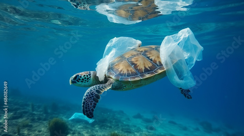 Plastic ocean turtle © Ashley