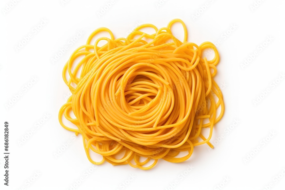 Pasta nest on a white background Pasta nest on a white background