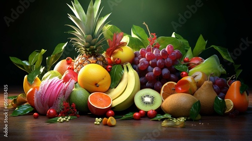  a colorful and refreshing spread of tropi photo