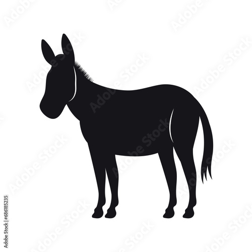 Fototapeta Naklejka Na Ścianę i Meble -  donkey silhouette icon