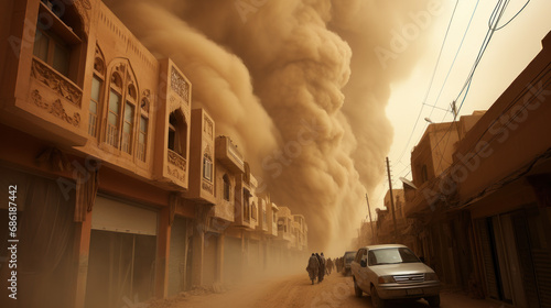 Huge sand storm coming to town photo