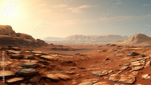 Imaginary Martian-like landscape © Kondor83