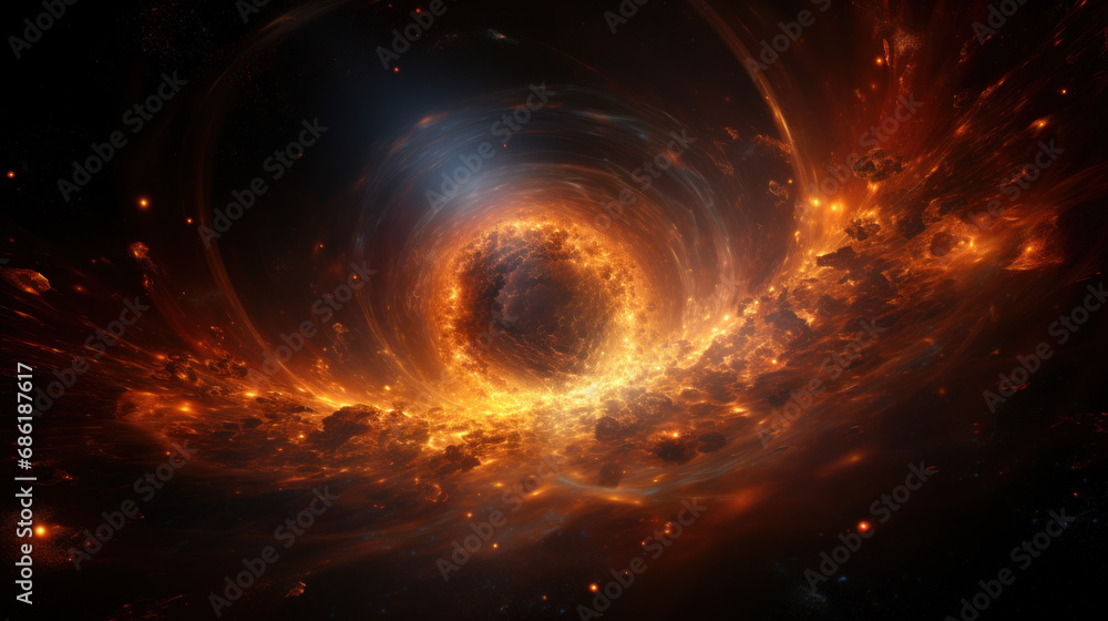 Black hole or neuron star fantasy image