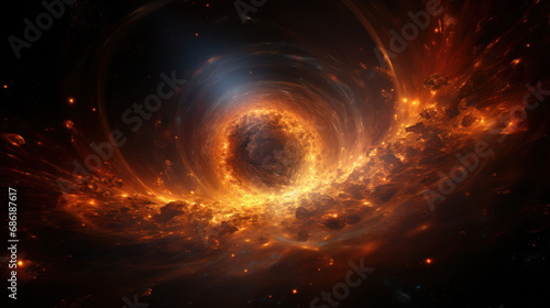 Black hole or neuron star fantasy image