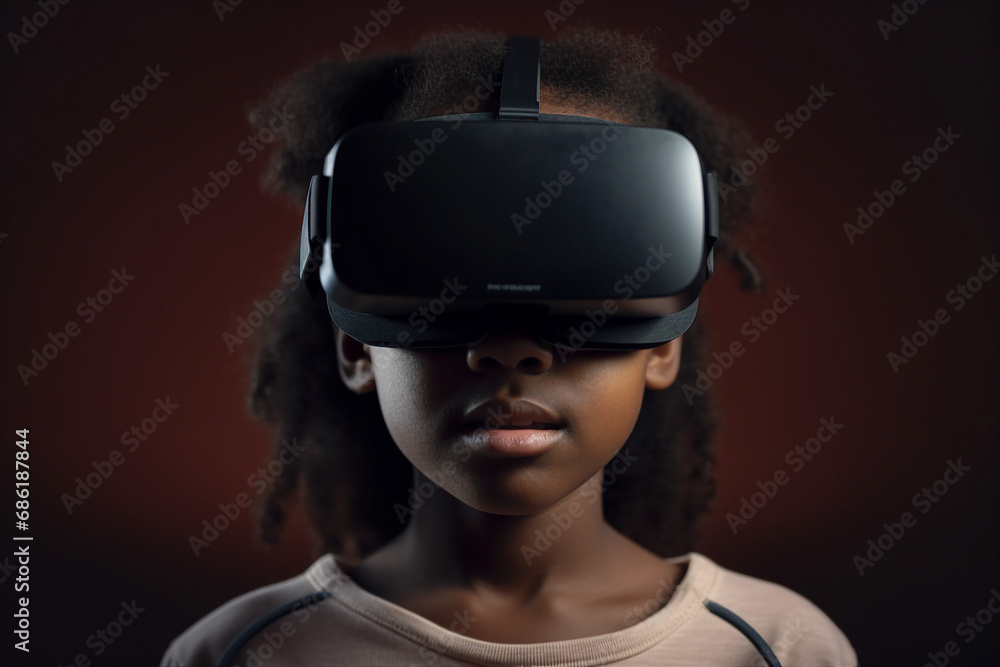 Generative Ai person using Virtual reality goggles 3d augmented experience exited digital world headset Generative Ai person using Virtual reality goggles 3d augmented experience exited digital world headset