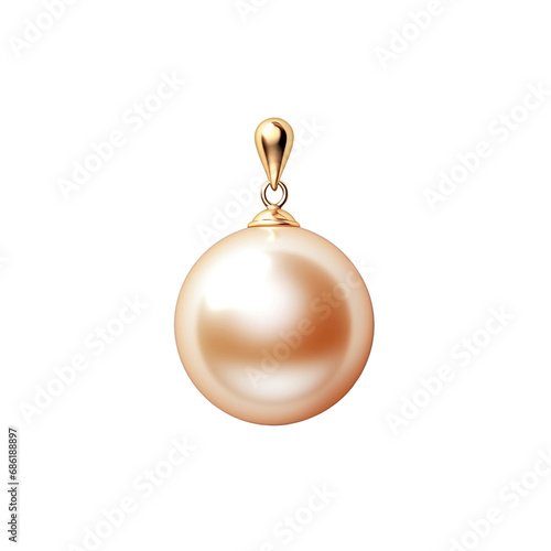 A pearl ornament (earring,necklaces)without girl item isolated on transparent background