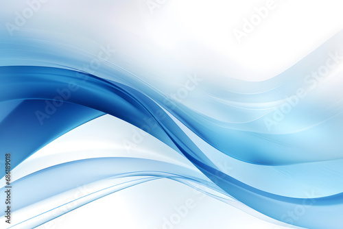 Elegant Blue Wave Design  Sleek wavy blue lines  Corporate Concept Art  Generative AI