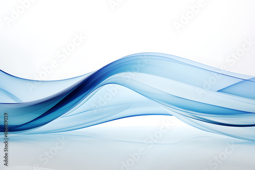 Soothing Blue Abstract Waves, Tranquil blue wave patterns, Calmness Concept Art, Generative AI