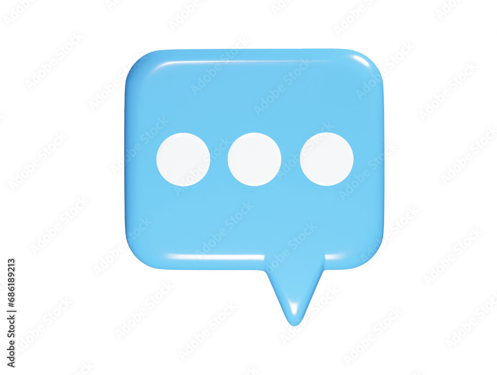 Message icon 3d element render Message icon 3d element render