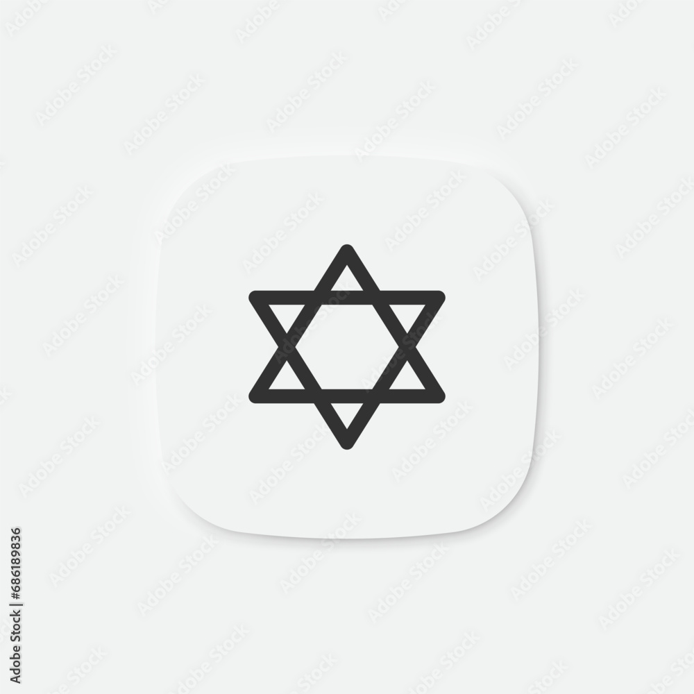 Star David icon. Hexagram sign. Judaism symbol. Vector isolated sign. Star David icon. Hexagram sign. Judaism symbol. Vector isolated sign.