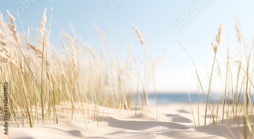 Fototapeta Naklejka Na Ścianę i Meble -  close up of a beach near some grass and sand