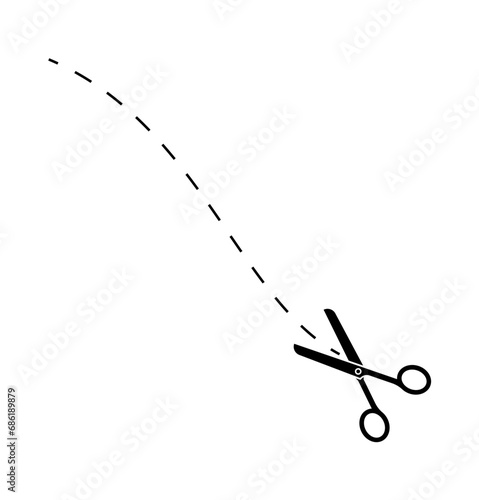 Cut here line icon pack symbol. Suitable for coupon, ticket, and cropping area marker. Scissor cutting line symbol. Vector