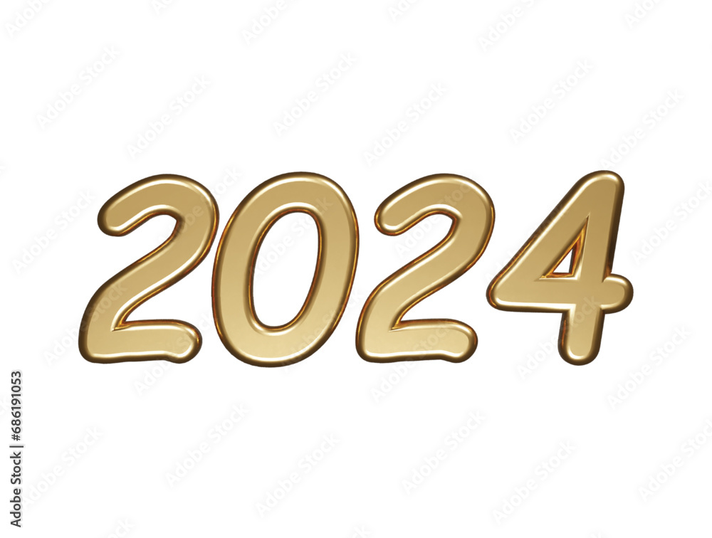 2024 new year text effect element 2024 new year text effect element