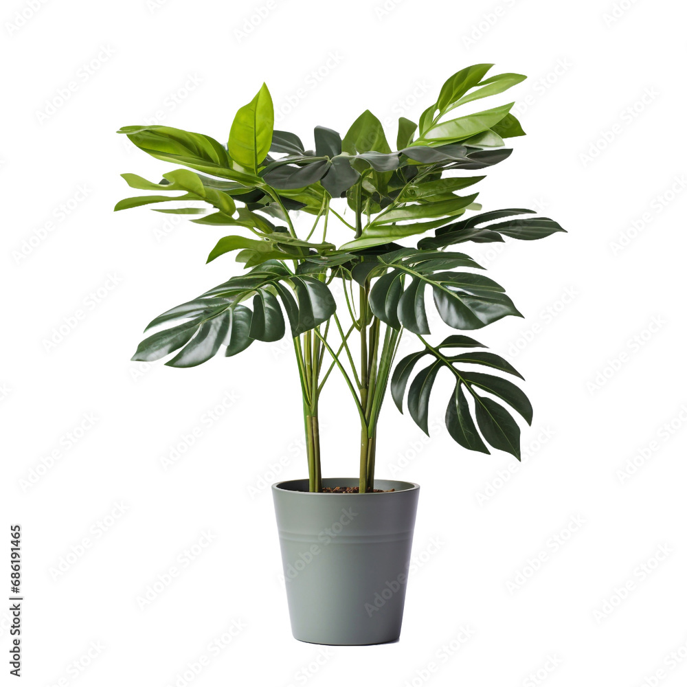 A photograph of a fake indoor plant taken in a studio isolated on transparent background A photograph of a fake indoor plant taken in a studio isolated on transparent background