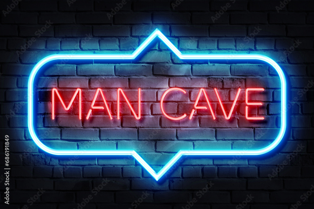 The Man Cave Neon Sign Illustration The Man Cave Neon Sign Illustration