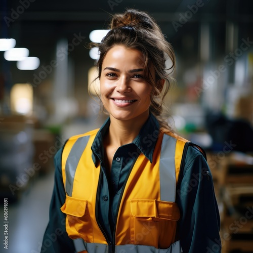 Confident Female Warehouse Worker Portrait