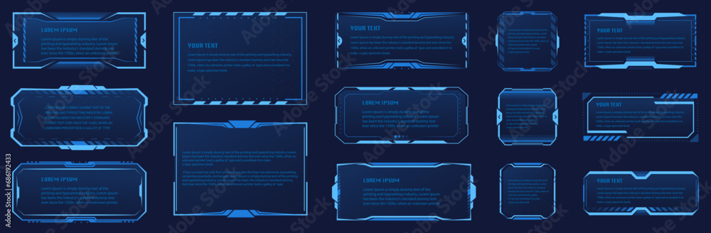Futuristic style leader callout. Modern digital templates applicable for frame layout.