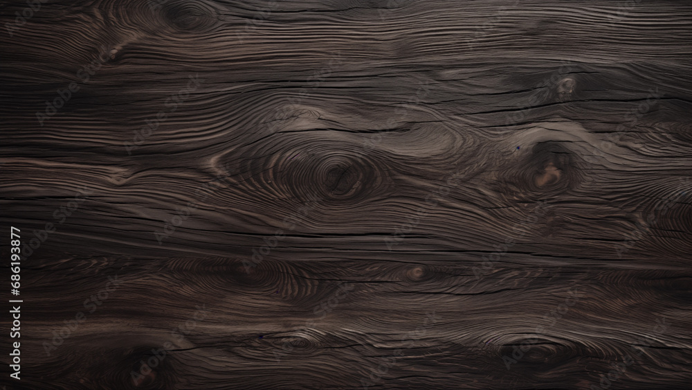 Close-up photo of dark wood with textured surface - obrazy, fototapety, plakaty 
