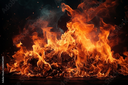 Fire flame background © tribalium81