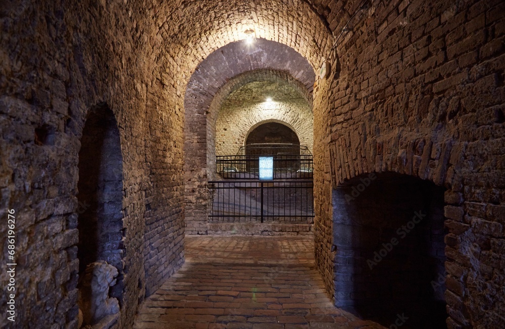 Fototapeta premium The underground portion of Belgrade Fortress, only accessible with a tour