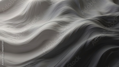 graphic design background with modern soft curvy waves background design with light gray, dim gray and dark gray color. can be used as card, wallpaper or background texture generative ai photo