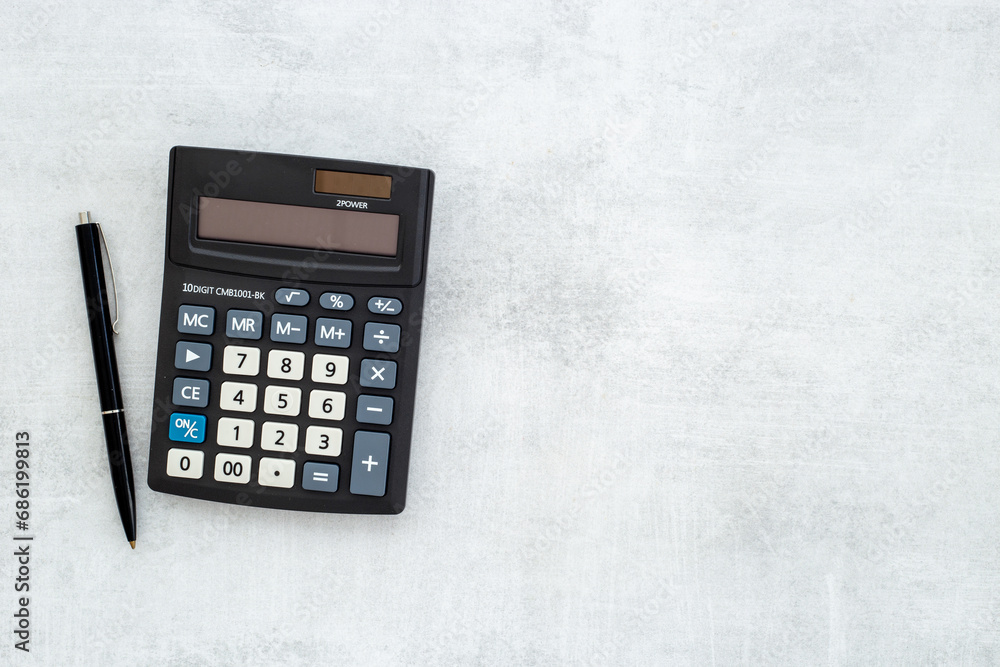 Financial accounting and taxes planning concept with calculation Financial accounting and taxes planning concept with calculation