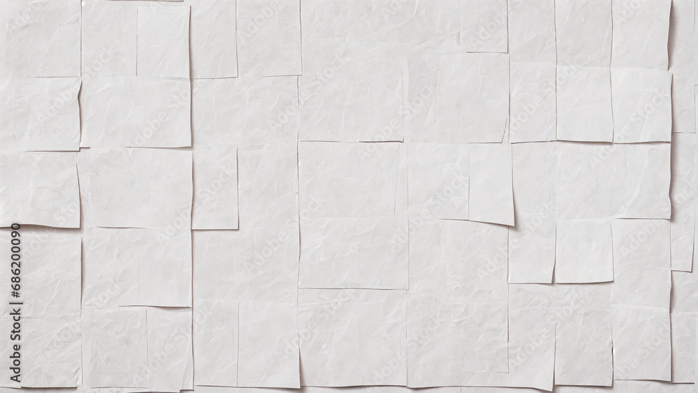 Naklejka premium Background from scraps of white paper. White abstract background with empty space.