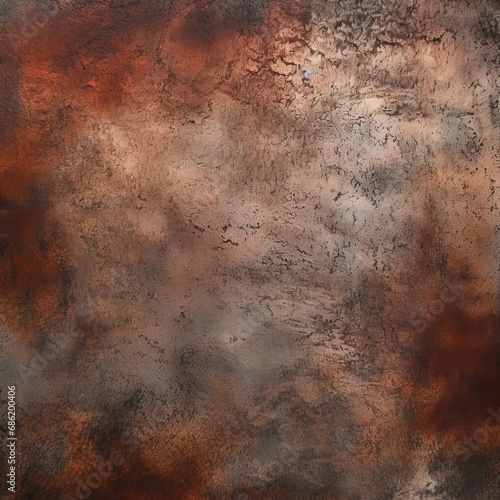 An abstract metal background with brown and dirty paint