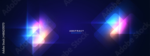 Abstract futuristic background with glowing neon light effect. Vector illustration.