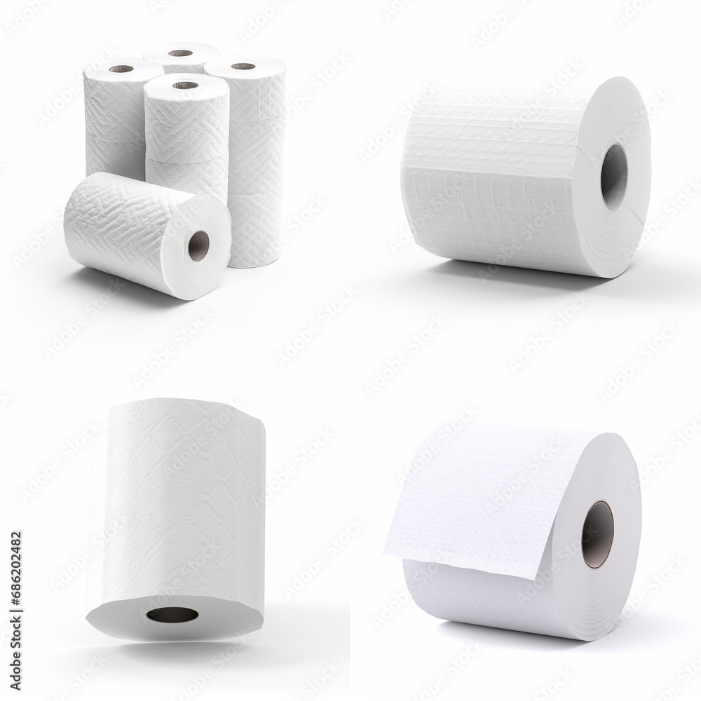 Toilet paper isolated on white background Toilet paper isolated on white background