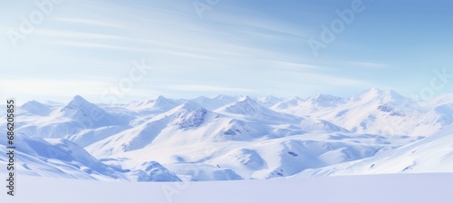 a snow covered scene with snow falling around